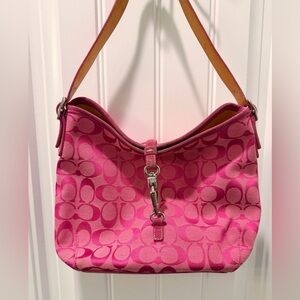 Coach Vintage Pink Hamptons Shoulder Bag Y2K
